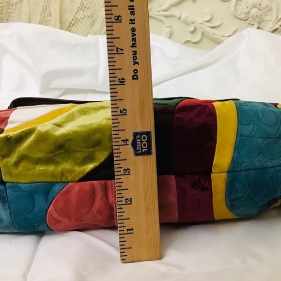Coach Ltd Edition Multicolor Suede/Velvet Patchwork Ergo Hobo Bag - Picture 8 of 8